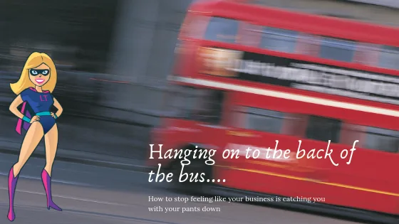 Hanging on to the back of the bus.....